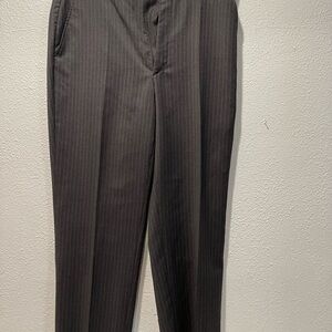 Perry Ellis 100% wool Charcoal Pinstripe Trousers